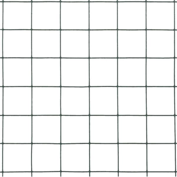 vidaXL Kanaverkko teräs PVC pinnoitteella 10x0,5 m vihreä
