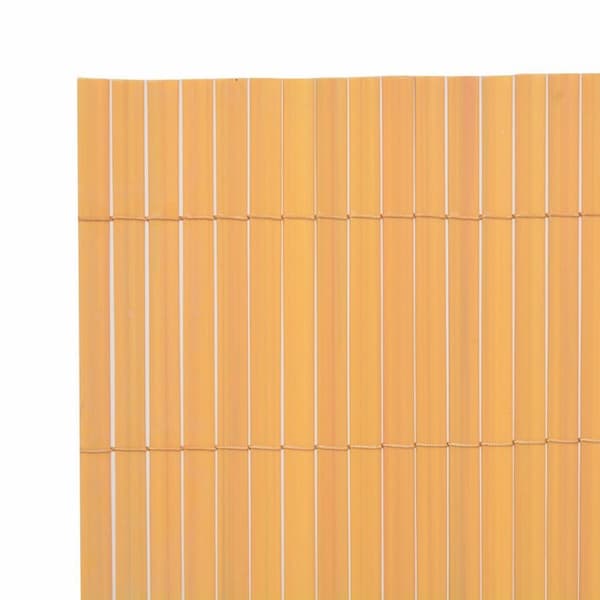 vidaXL Kaksipuolinen puutarha-aita PVC 150x300 cm keltainen
