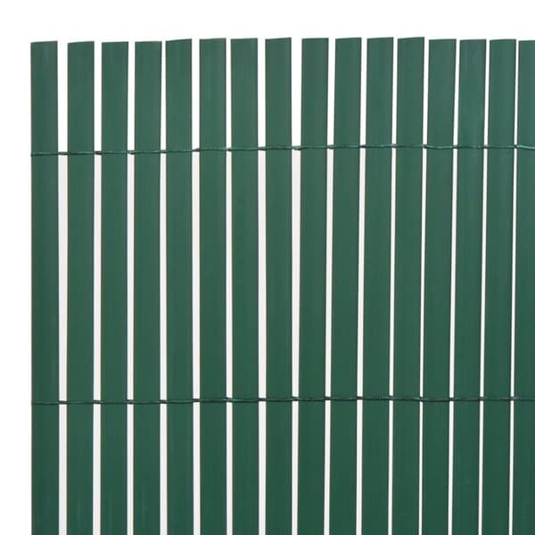 vidaXL Kaksipuolinen puutarha-aita PVC 150x300 cm vihreä