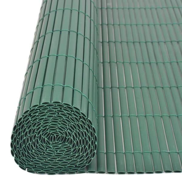 vidaXL Kaksipuolinen puutarha-aita PVC 150x300 cm vihreä