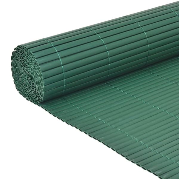 vidaXL Kaksipuolinen puutarha-aita PVC 150x300 cm vihreä