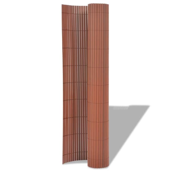 vidaXL Dubbelsidigt insynsskydd PVC 150x300 cm brun