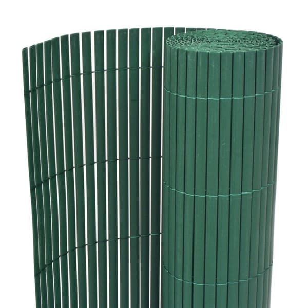 vidaXL Dobbelsidet hagegjerde PVC 150x500 cm grønn