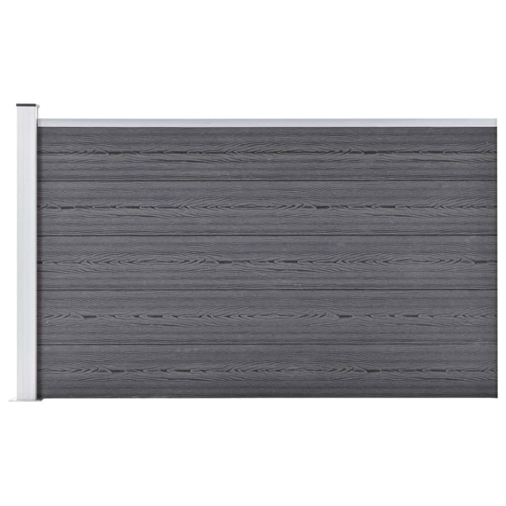 vidaXL Staketpanel WPC 175x105 cm grå