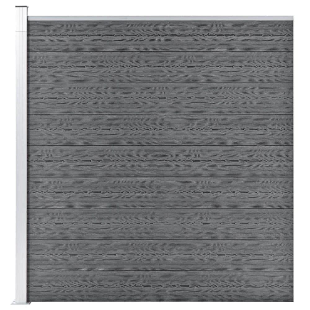 vidaXL Staketpanel WPC 175x186 cm grå