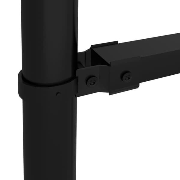 vidaXL Hagegjerde med spydtopp stål (0,75-1)x8,5 m svart