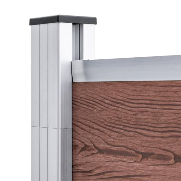 vidaXL havehegn 175x186 cm WPC brun