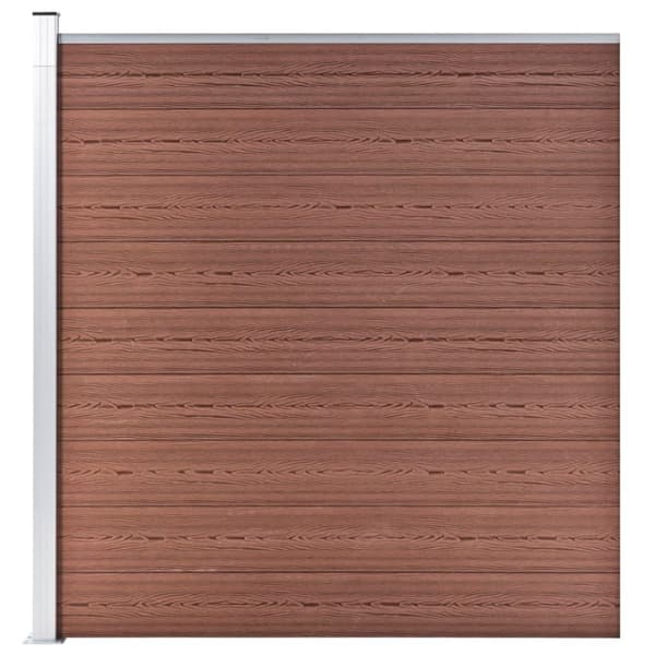 vidaXL havehegn 175x186 cm WPC brun