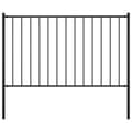 Miniatyrbilde 1 av 4: vidaXL Gjerdepanel med stolper pulverlakkert stål 1,7x0,75 m svart