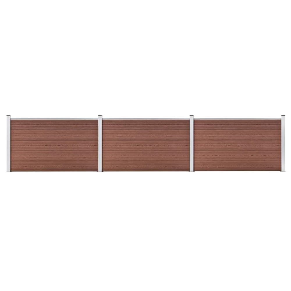 vidaXL Staketpanel WPC 526x106 cm brun