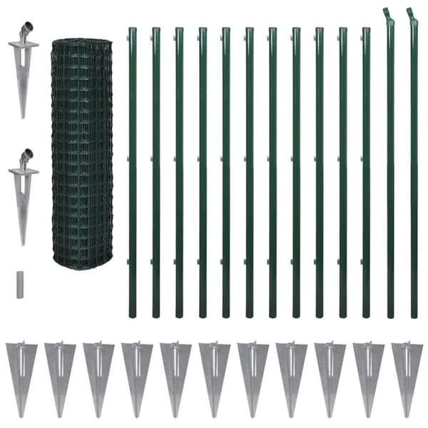 vidaXL Euro-aita teräs 25x1,7 m vihreä