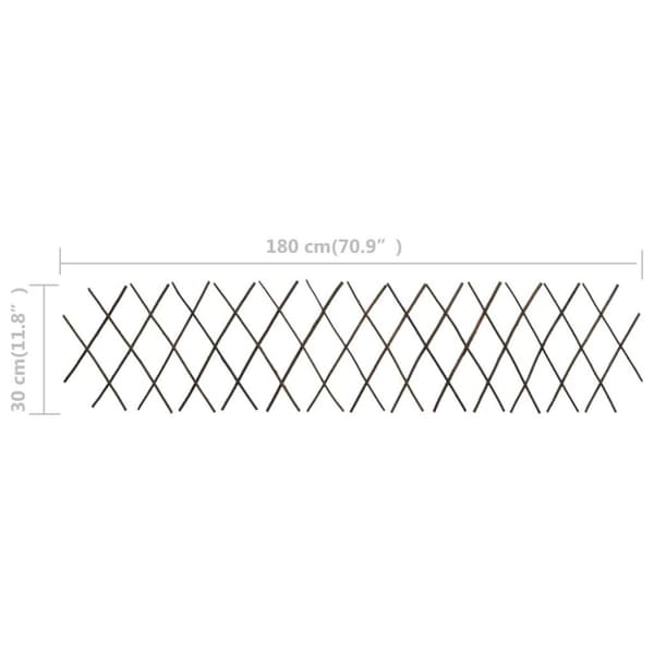 vidaXL pilehegn med espalier 5 stk. 180x30 cm