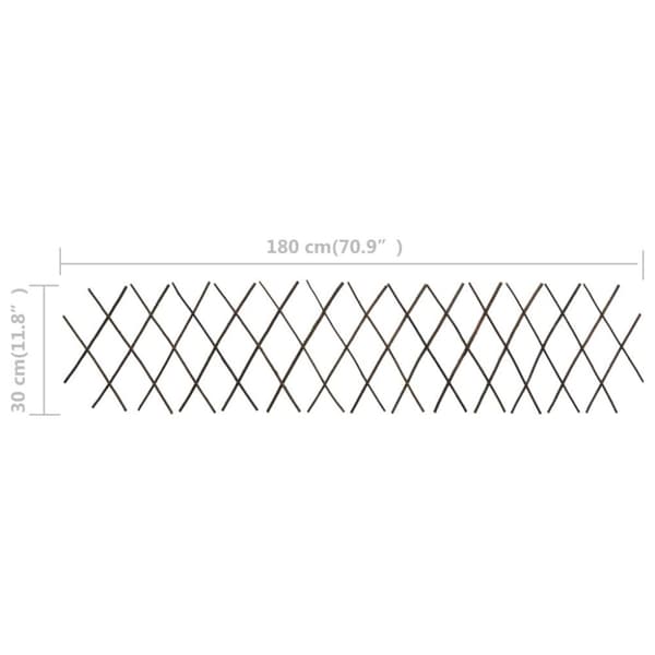 vidaXL pilehegn med espalier 5 stk. 180x30 cm