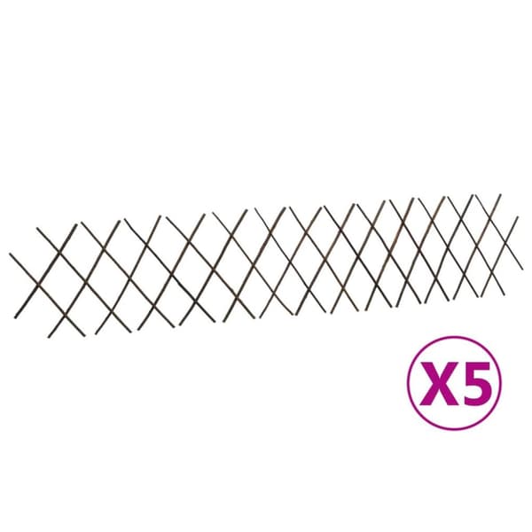 vidaXL pilehegn med espalier 5 stk. 180x30 cm