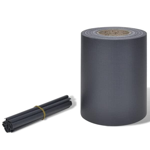 vidaXL Hageskjermer 2 stk PVC 70x0,19 m mørkegrå