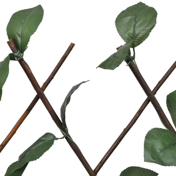 vidaXL pilehegn med espalier 5 stk. med kunstige blade 180x30 cm