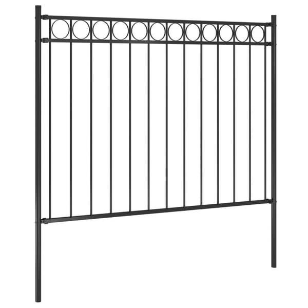 vidaXL havehegn 1,7x1,2 m stål sort