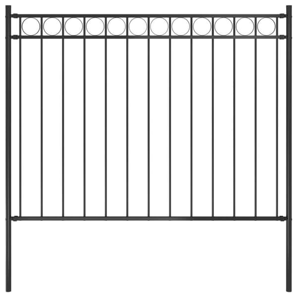 vidaXL havehegn 1,7x1,2 m stål sort
