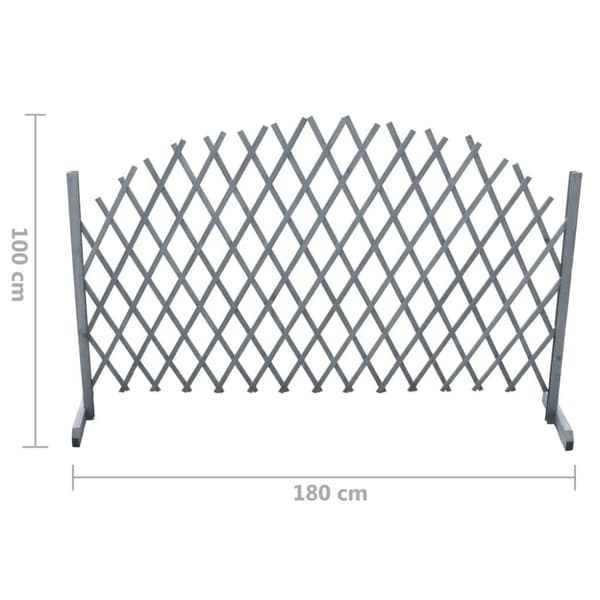 vidaXL Spaljéstaket massivt granträ 1,8x1 grå