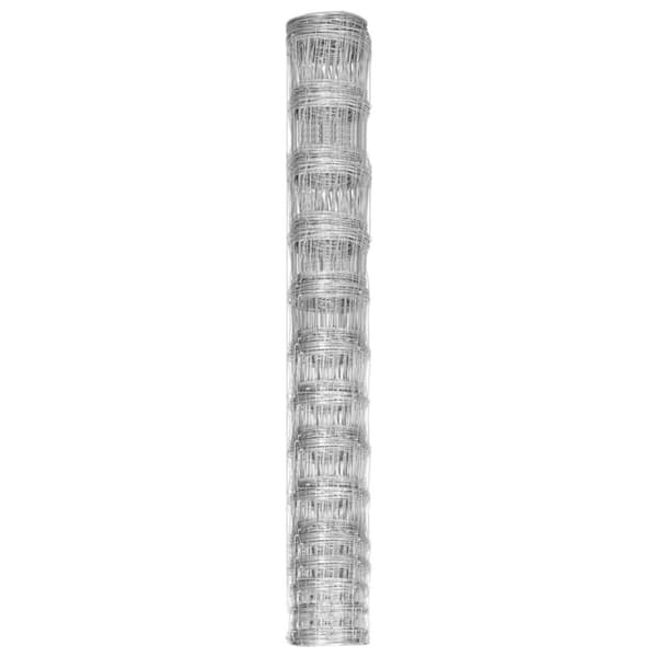 vidaXL Puutarha-aita galvanoitu teräs 50 m 150 cm hopea