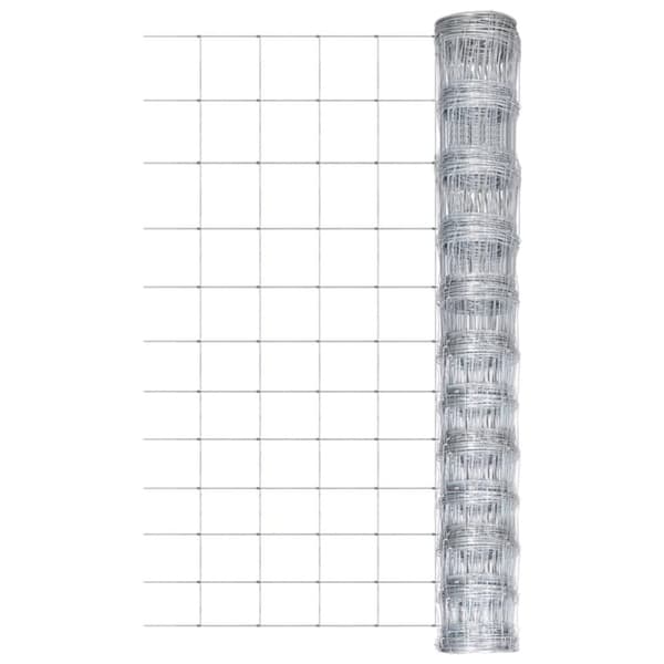 vidaXL havehegn 50 m 150 cm galvaniseret stål sølvfarvet