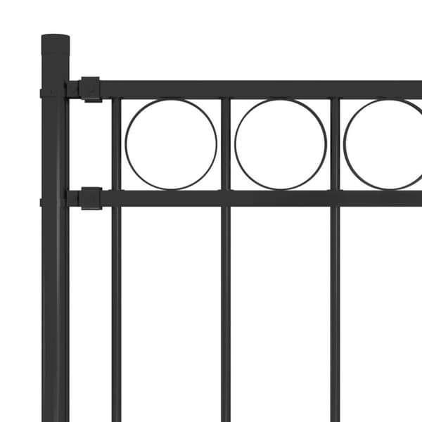 vidaXL Staketpanel stål 1,7x0,8 m svart