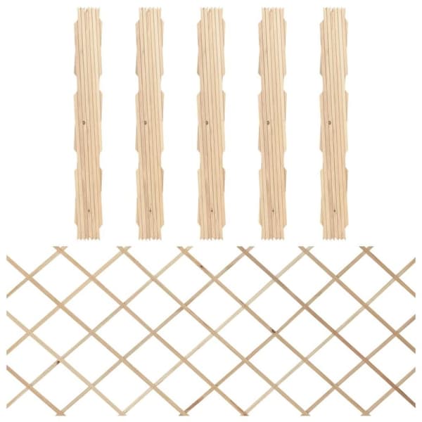 vidaXL Espaliergjerder 5 stk heltre gran 180x80 cm