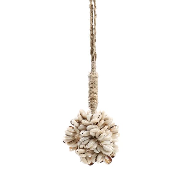 Dörrskal Cowrie Tassel - Naturfärgad