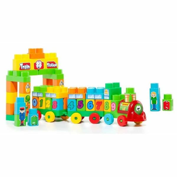 Lastbil med byggklossar Moltó Train Station (70 pcs)