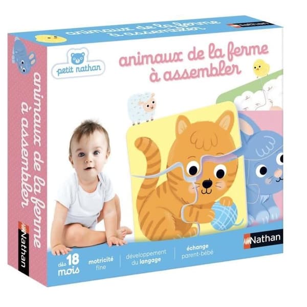 Farm Animals Pussel att sätta ihop för barn - Pedagogiska spel