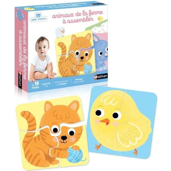 Farm Animals Pussel att sätta ihop för barn - Pedagogiska spel