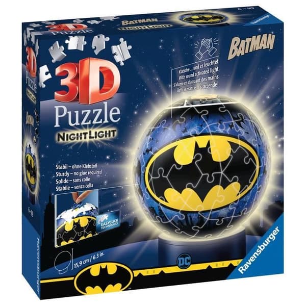 3D Ball Puzzle 72 p upplyst - Batman - Ravensburger - Tecknade serier och serier - Barn - Blandat