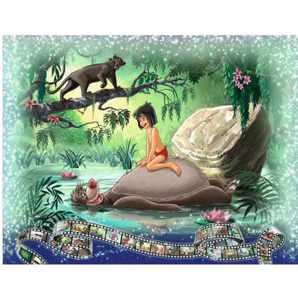 1000 bitars pussel - Ravensburger - Djungelboken - Biotema - Medellång svårighetsgrad