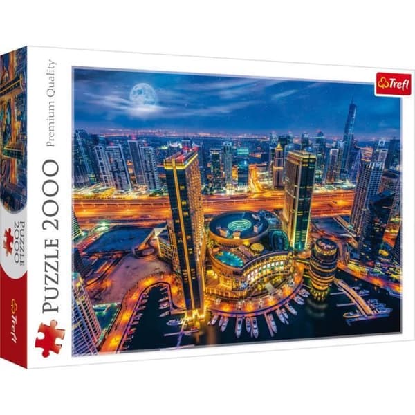 2000 bitars pussel - TREFL - Lights of Dubai - Arkitektur och monument - Blandat - Blå
