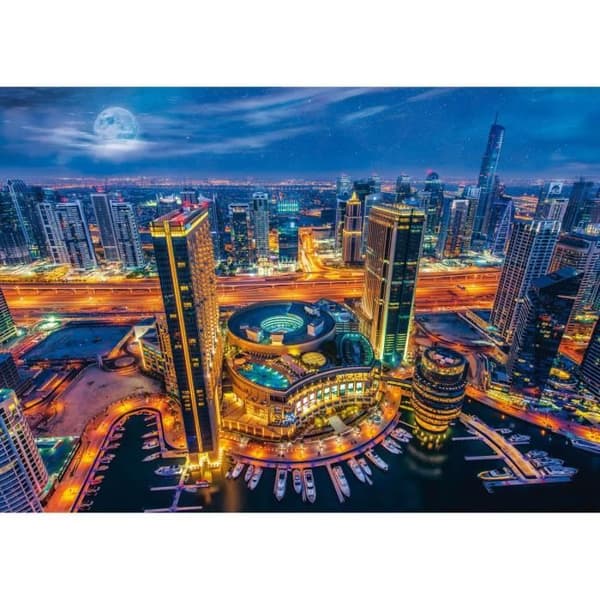 2000 bitars pussel - TREFL - Lights of Dubai - Arkitektur och monument - Blandat - Blå