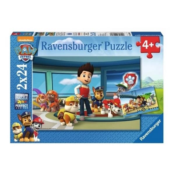 Paw Patrol Puzzle - Ravensburger - 2 pussel med 24 bitar - Djur - Blandat