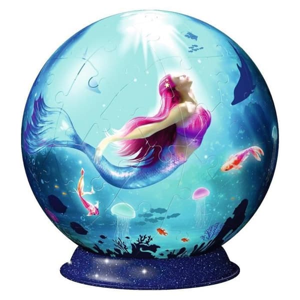 3D Ball Puzzle The Mermaids - Ravensburger - 72 numrerade bitar - För barn från 6 år och uppåt