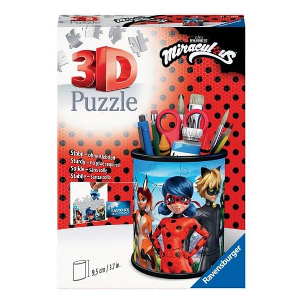 54-bitars 3D-pussel Pennhållare: Miraculous Unik färg