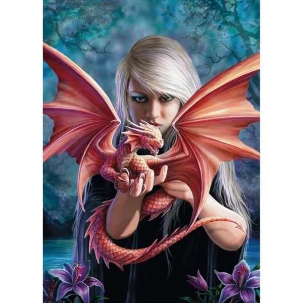 1000 bitars pussel - Clementoni - Anne Stokes Dragon Kin - Vuxen