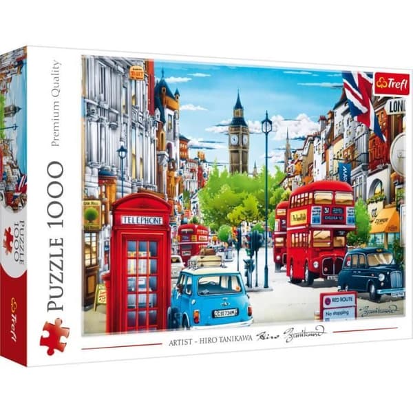1000 bitars pussel - TREFL - London Street - Resor och kartor - Enfärgad - Vuxen
