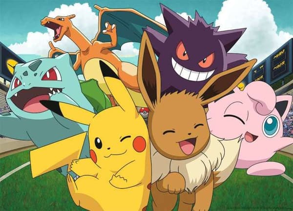 Nathan-pussel 100 bitar-Pikachu and the Pokémon-Ages 6 och upp-Premium kvalitet pussel-Tjock och resistent kartong-86774