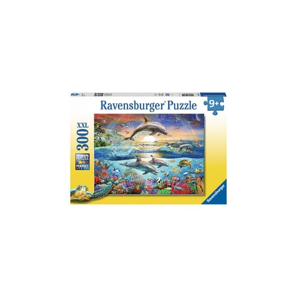 300 bitar XXL-pussel - Ravensburger - Delfinparadis - Landskap och natur - Flerfärgad - 9 år