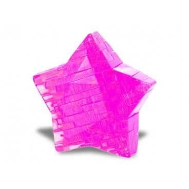 Rosa stjärna 3D-pussel - Märke - Mindre än 100 bitar - Hjärnteaser