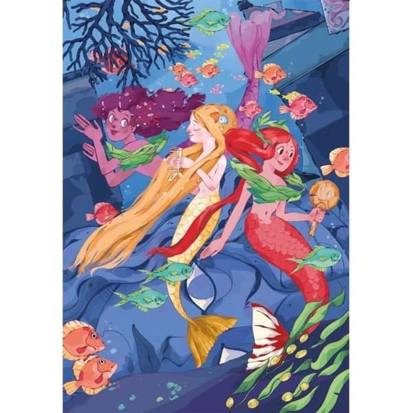 Clementoni SuperColor Mermaids 180 bitar pussel - för tjejer från 7 år och uppåt
