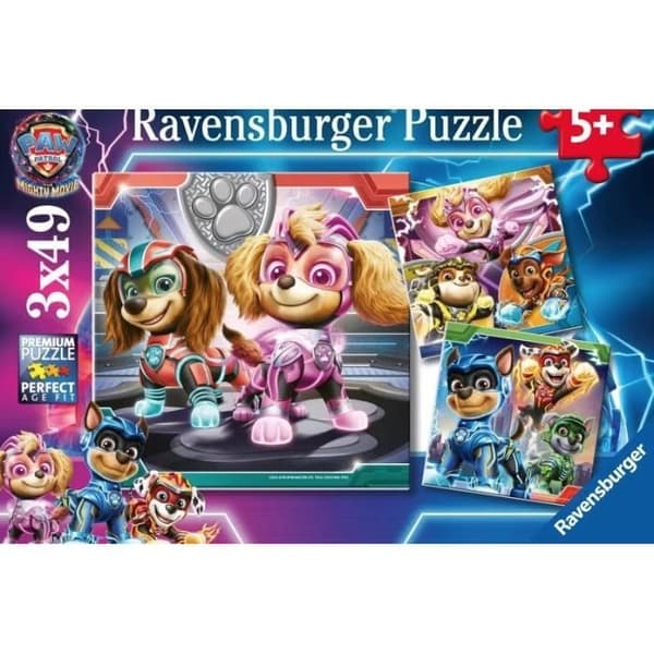 Ravensburger - 05708 - 3X49 pussel Paw Patrol film 2