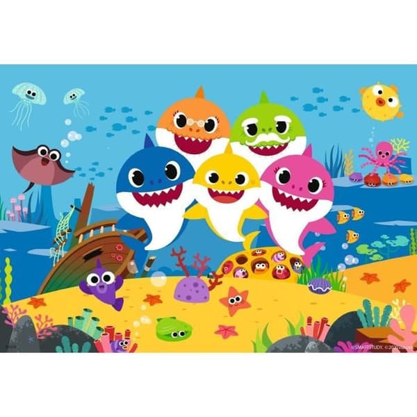 Baby Shark och hans familj pussel - Ravensburger - 2x24 bitar - För barn från 4 år och uppåt