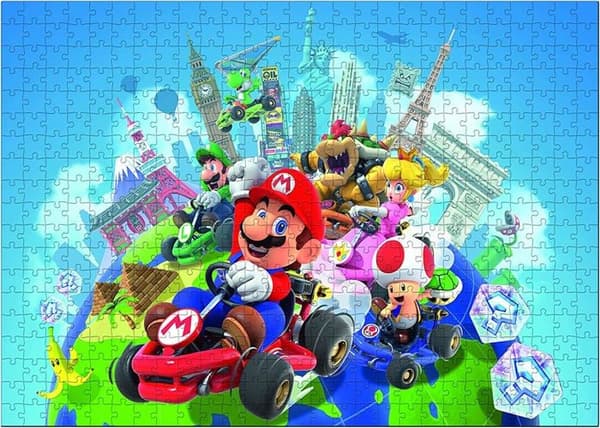 Vinnande drag - Pussel Mario Kart Top Pussel Around The World 500 bitar