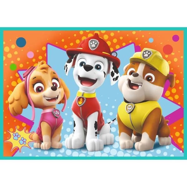 4 i 1 Paw Patrol pussel - TREFL - Happy Dog Patrol crew - För barn från 3 år