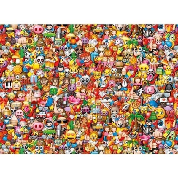 Emojipussel med 1000 bitar - Clementoni - Omöjligt pussel - För vuxna - från 14 år och uppåt