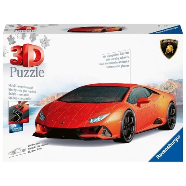 Lamborghini Huracán EVO Edition orange 3D-pussel - Fordon och maskiner - 108 bitar